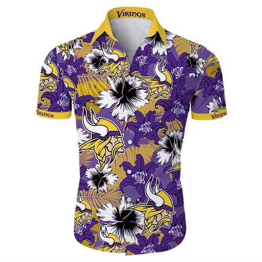 football Minnesota Vikings Hawaiian Shirt Summer Button Up