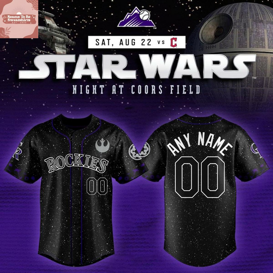 Discover Colorado Rockies x Star Wars Night 2026 Personalized Baseball Jersey