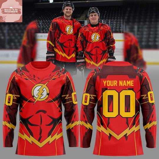 Discover Indy Fuel x DC Comics Night 2026 The Flash Personalized Hockey Jersey