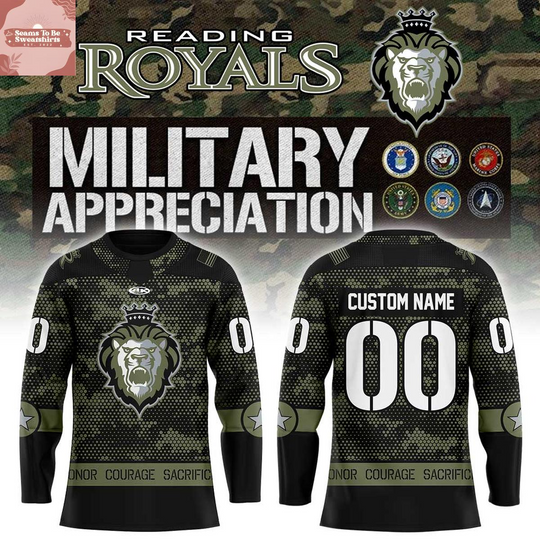 Discover Reading Royals x Military Appreciation Night 2026 Personalized Hockey Jersey