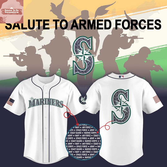 Seattle Mariners Salute to Armed Forces 2026 Baseball Jersey