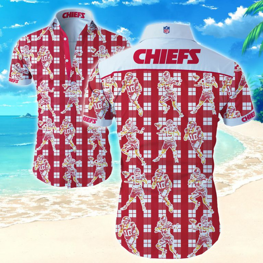 football Kansas City Chiefs Hawaiian Shirt Summer Button Up