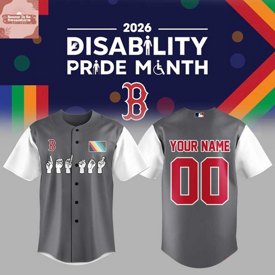 Boston Red Sox Disability Pride Celebration Month 2026 Personalized Baseball Jersey