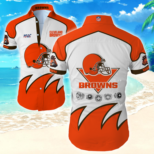 football Cleveland Browns Hawaiian Shirt Summer Button Up