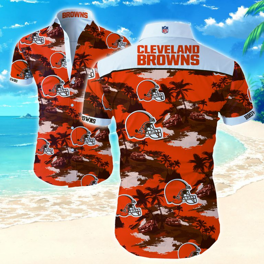 football Cleveland Browns Hawaiian Shirt Summer Button Up