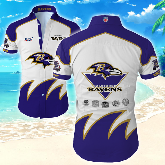 football Baltimore Ravens Hawaiian Shirt Summer Button Up