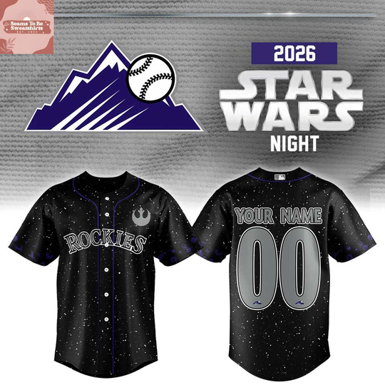Colorado Rockies Star Wars Night 2026 Personalized Baseball Jersey