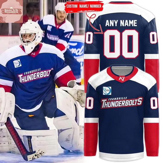 Discover Evansville Thunderbolts 2026 New Personalized Hockey Jersey