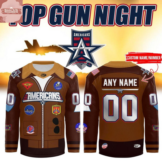 Discover Allen Americans x Top Gun Night 2026 Personalized Hockey Jersey
