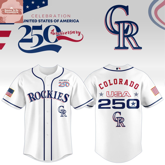 Discover Colorado Rockies Celebration USA 250 Semiquincentennial 2026 Baseball Jersey