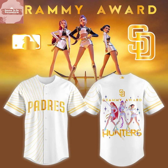 Discover San Diego Padres x KPop Demon Hunters 2026 Grammys Award Baseball Jersey