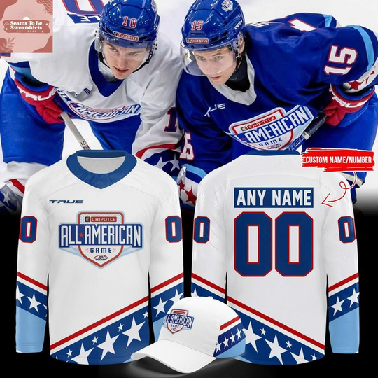 Discover USA Hockey x Chipotle All American Game 2026 White Personalized Hockey Jersey