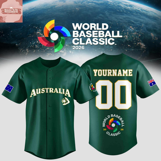 Discover Team Australia World Baseball Classic 2026 Personalized Baseball Jersey