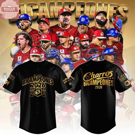Charros De Jalisco Bicampeones 2026 Baseball Jersey