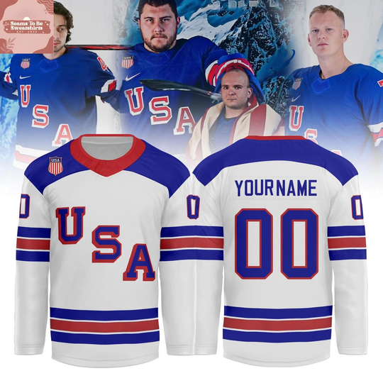 USA Hockey 2026 Winter Olympics Personalized White Hockey Jersey