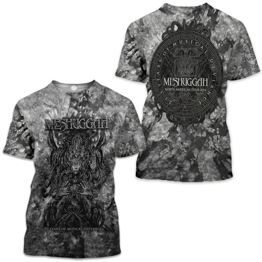 Meshuggah 3D T-Shirt AOP Short Sleeve BLACK