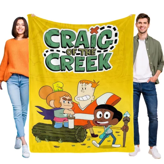 Discover Craig Before the Creek Fleece Throw Blanket for Kids and Adults
