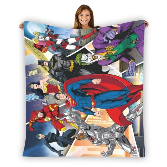 DC Comics The Heroes Fleece Blanket