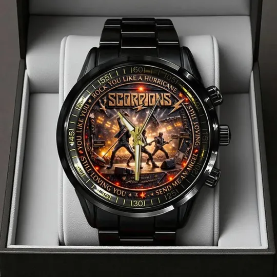 Discover Scorpions Black Stainless Steel Watch