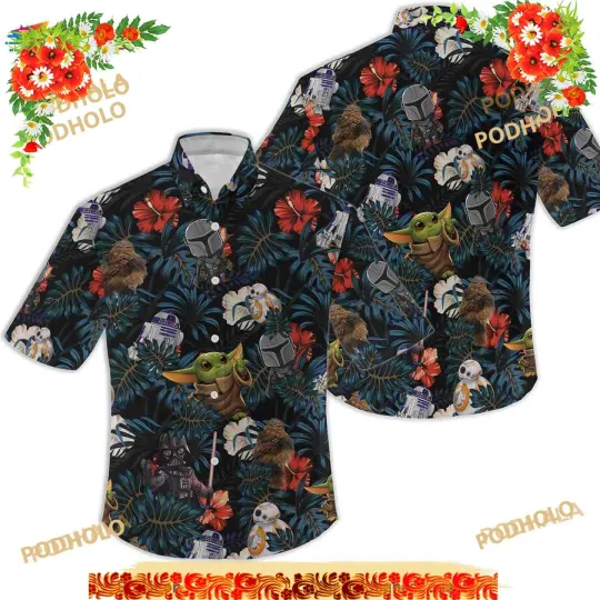 Discover Star Wars Floral Hawaiian Shirt