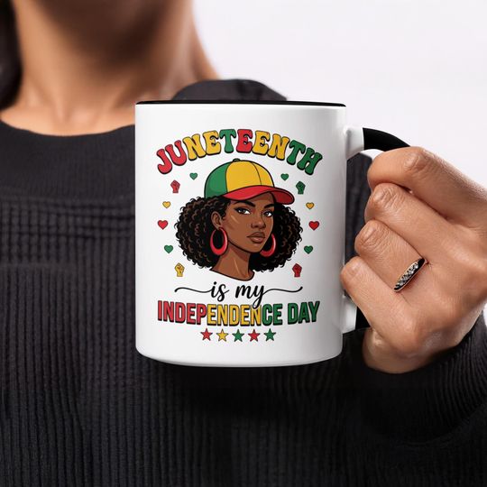 Juneteenth Mug, Black Pride Gift, Independence Day, Celebrating Freedom, Afro American Culture
