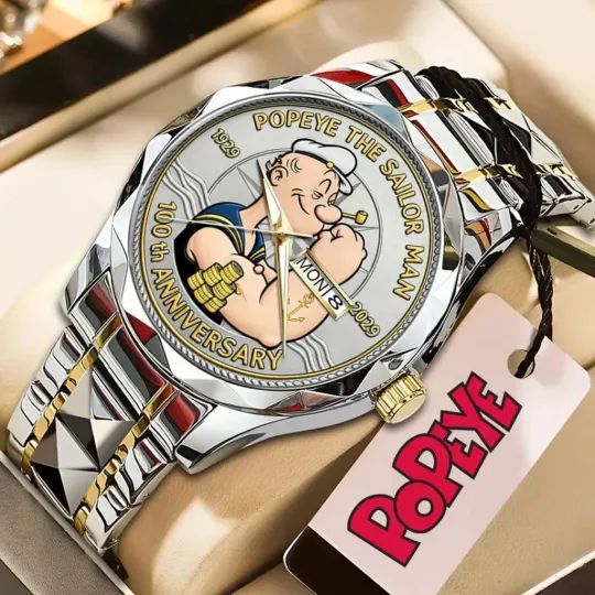 Popeye The Sailor Man 100th Anniversary Alloy Luxury Quartz Watch