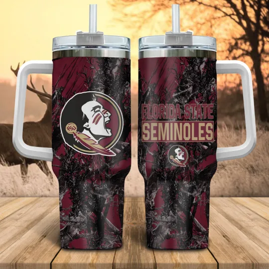 Florida College Football Fan Camo Tumbler With Handle