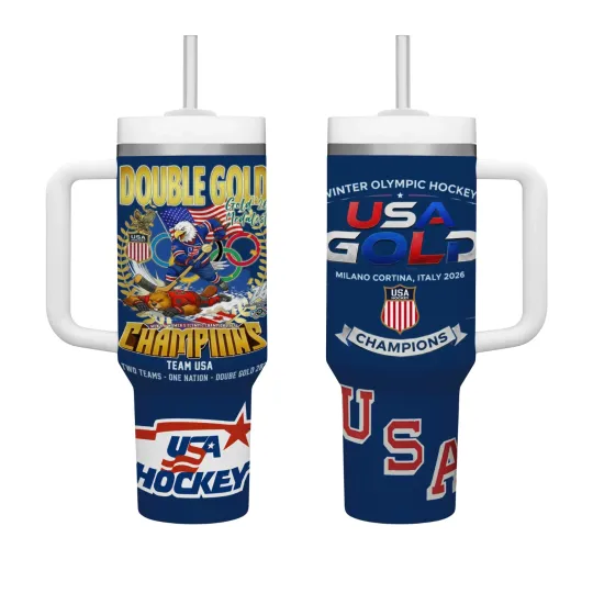 Discover USA Hockey 2026 Olympic Gold Medals Champions Tumbler 40oz