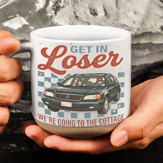 Get In Loser We're Going To The Cottage Mug, Vintage Heated Rivalry, Heated Rivalry Mug, Ilya and Shane, Movie Fan Gift, Romance Hockey Fan
