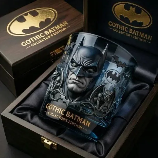Gothic Batman Whiskey Glass