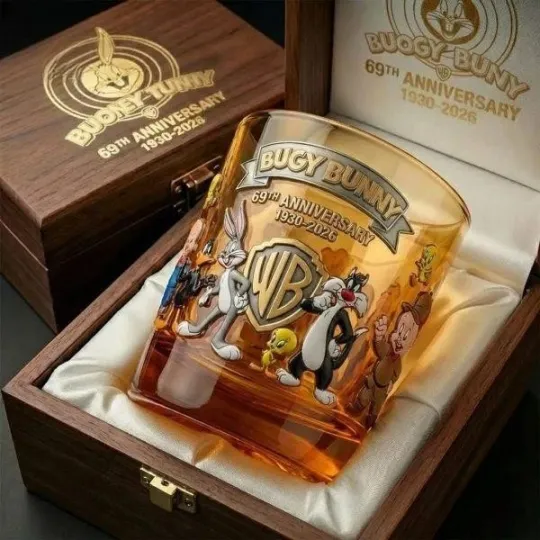 Bugs Bunny 96Th Anniversary Whiskey Glass