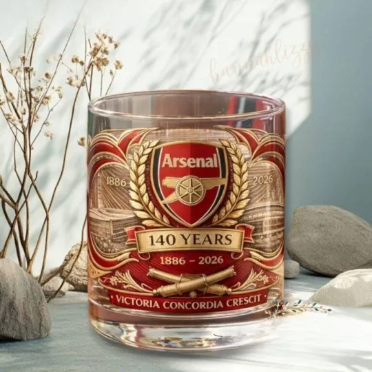 Discover Arsen FC 140th Anniversary Whiskey Glass