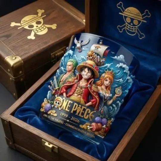 One Piece 1999-2026 King Of The Pirates Whiskey Glass