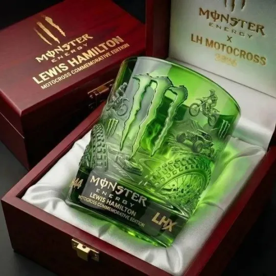 Mons.ter Energy Lewis Hamilton Motocross Whiskey Glass