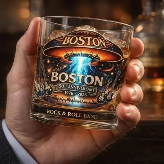 [No box] Boston 50th Anniversary   Whiskey Glass