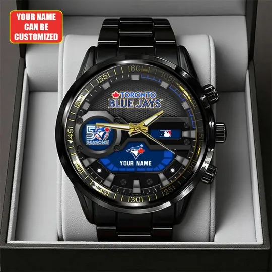 Discover Blue Jayss 50th Anniversary Black Stainless Steel Watch