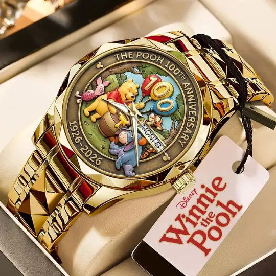 Pooh 100th Anniversary Alloy Luxury Quartz Watch
