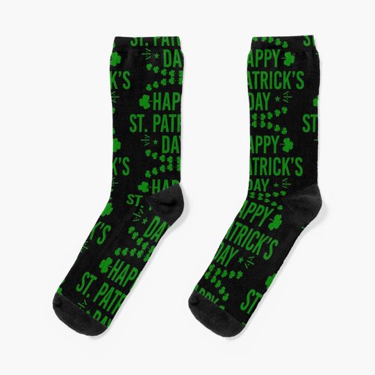 Discover St. Patrick's Day Irish Lucky Clover Holiday Gift Socks