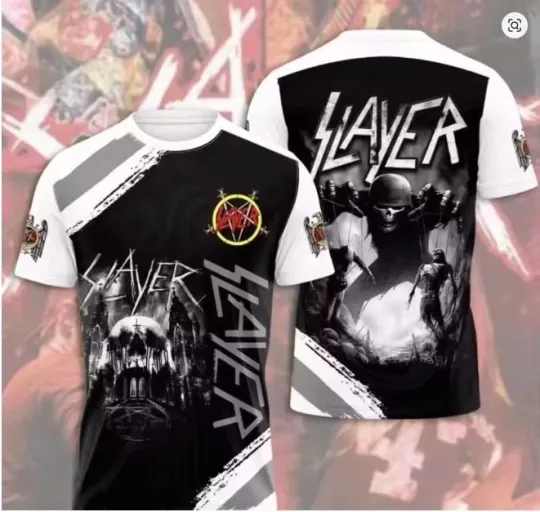 Rare Slayer Band 3D T-Shirt for Fans