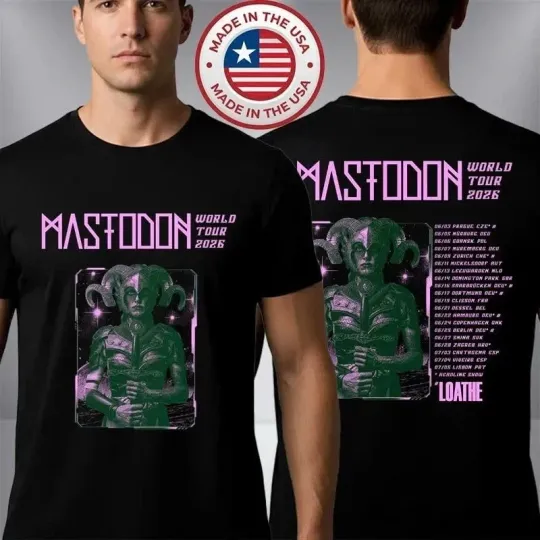 Mastodon World Tour 2026 Venue Tour Dates Unisex T-Shirt