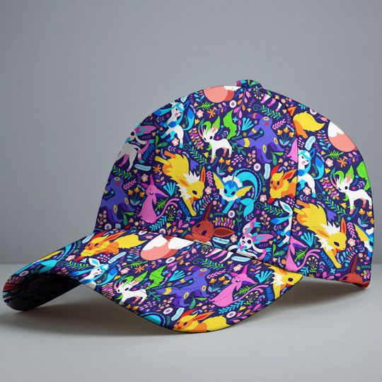 Umbreon Eevee Baseball Cap, Cute Anime Character Pattern Hat, Eevee Evolutions Summer Cap, Umbreon Hat Gifts