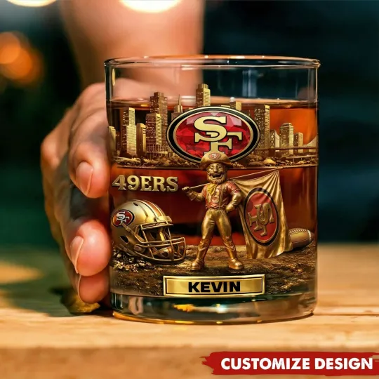 49ers Custom Whiskey Glass