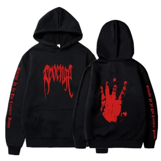 XXXTentacion Revenge Hoodie 3D Printed Streetwear Rapper Vintage