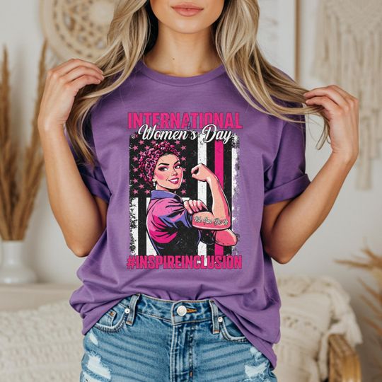 Discover International Womens Day Shirt,We Can Do It Woman Tee,Inspire Inclusion Gift,Comfort Colors women tee