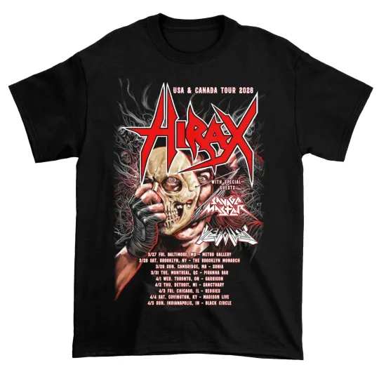 Discover Hirax US and CANADA Tour 2026 Shirt For Fan Gift
