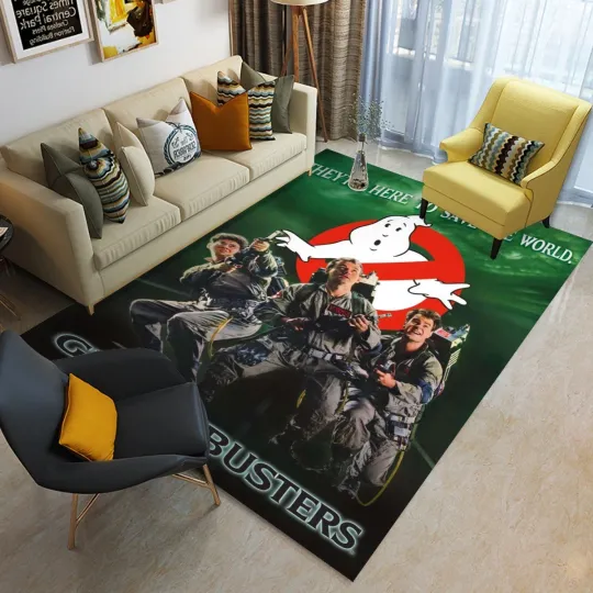 Ghostbusters Movies Print Foldable Rectangular Floor Mat Rug