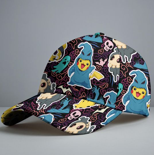 Pika Mimikyu Baseball Cap, Cute Pika Onesie Graphic Hat, Funny Anime Summer Baseball Hat, Pika Gift Hat