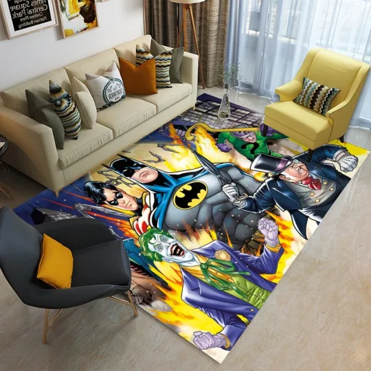 DC Comics Batman Rectangular Floor Rug Foldable