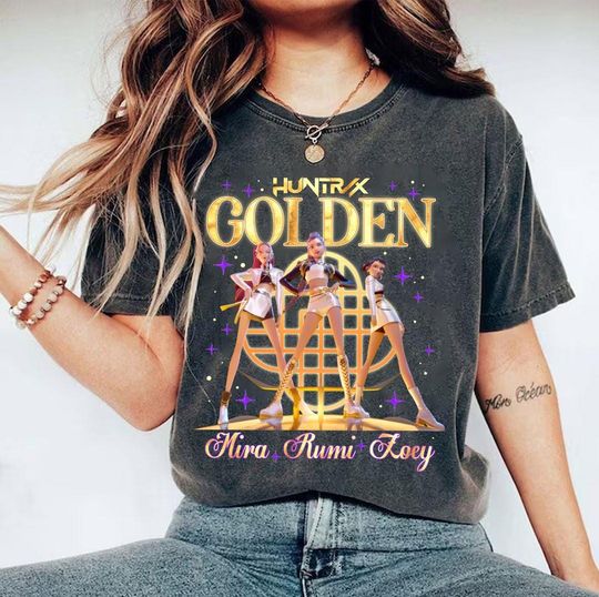 Comfort Colors Golden Huntrix Kpop Demon hunter Shirt, Demon Hunters Kpop Shirt