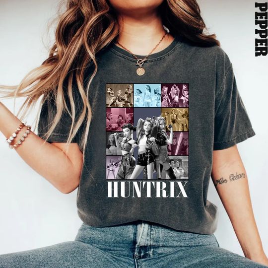 Discover Kpop Demon Hunters Shirt, Huntrix Girl Band Shirt, Kpop Idol Group Shirt, Mira Tee, Rumi Joey Shirt